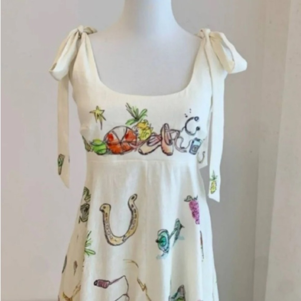 Alémais Anouk printed linen midi dress - Picture 5 of 8